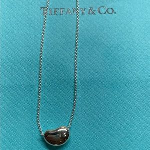 Tiffany & Co  Elsa Peretti Bean pendant 16" sterling silver